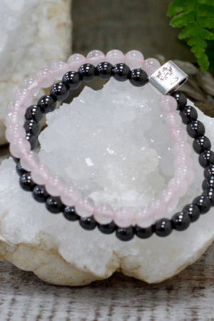 Magnetic Rose Quartz bracelt