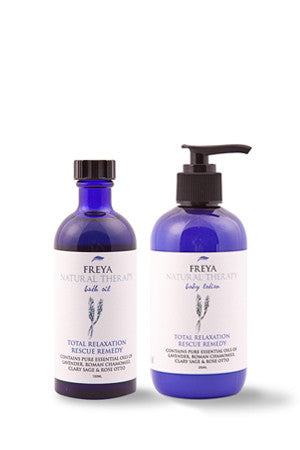 Total Relaxation Bath Oil and Body Lotion gift set